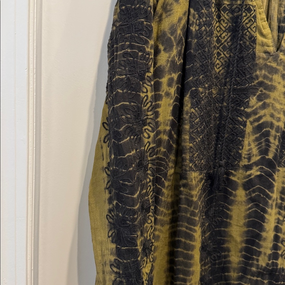 ANTIK BATIK ARTISAN Hand-Dyed Tunic Dress resort wear vacation one of a kind - Picture 6 of 12